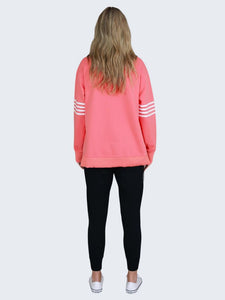 3rd Story Celeste Stripe Band 3S Sweater Cheeky Pink