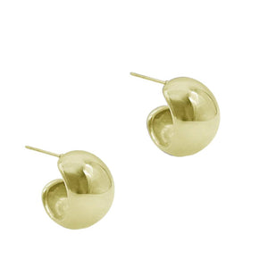 Zjoosh Ball Hoop Earrings Gold