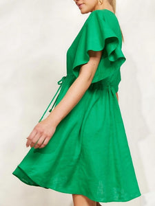 Eb + Ive Halcyon Tie Dress Emerald