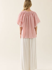 Isle Of Mine Esther Shirred Top Pink