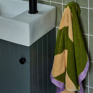 Mosey Me Hand Towel Pistachio Stripe