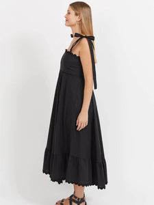 Haven Brasilia Tie Maxi Dress Black