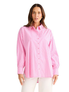 Brave and True Isabel Shirt Pink Stripe