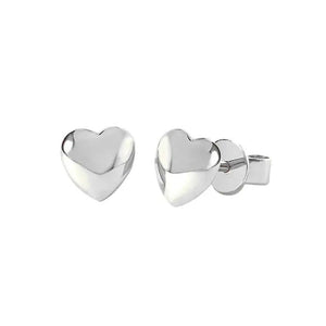 Greenwood Designs Olivia Delicate Heart Stud Earrings Silver