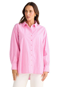 Brave and True Isabel Shirt Pink Stripe