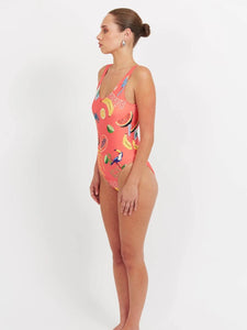 Haven Cabana One Piece Swimsuit Brasil Coral