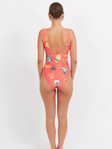 Haven Cabana One Piece Swimsuit Brasil Coral