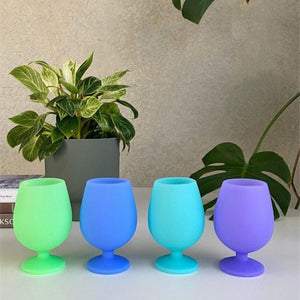 Porter Green Stemm Summer Silicone Unbreakable Wine Glasses