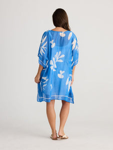 Holiday Oceanside Kaftan Blue Passion Flower