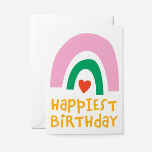 Graphic Factory Happiest Birthday Rainbow Card