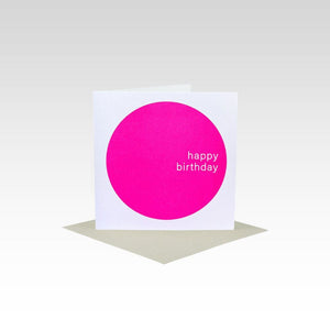 Rhi Creative Fluro Pink Spot Birthday Mini Card