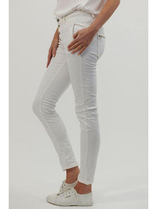 Italian Star 8123 Classic Button Jean White - 5Five7Five