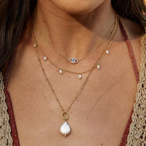 Palas Positano Pearl and Chain Necklace