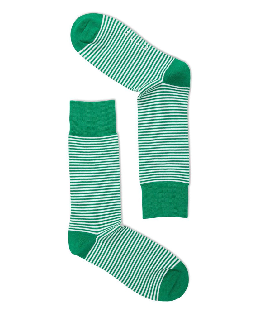 ORTC Green and White Pin Stripe Socks - 5Five7Five